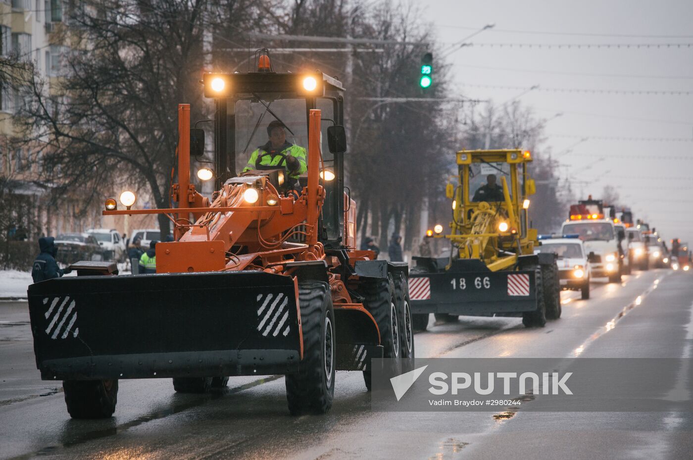 Municipal machinery parade in Russian cities