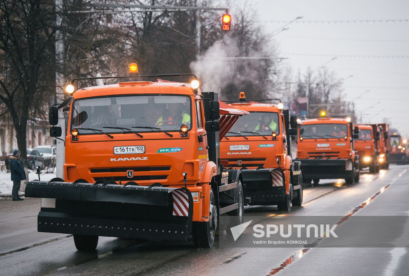 Municipal machinery parade in Russian cities