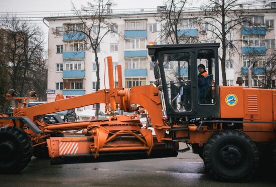 Municipal machinery parade in Russian cities