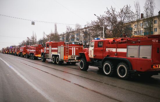 Municipal machinery parade in Russian cities
