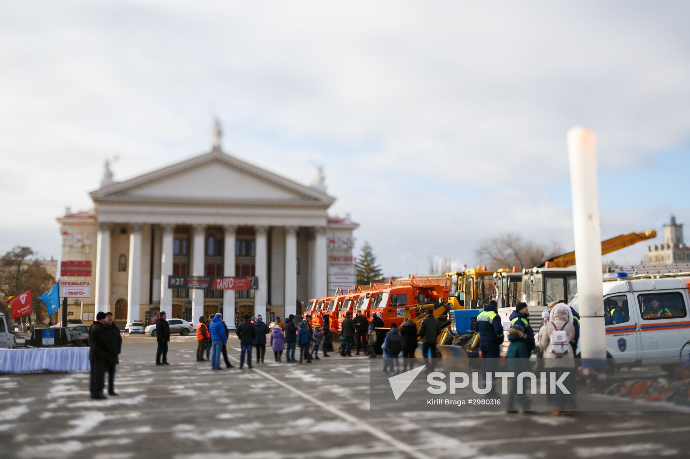 Municipal machinery parade in Russian cities