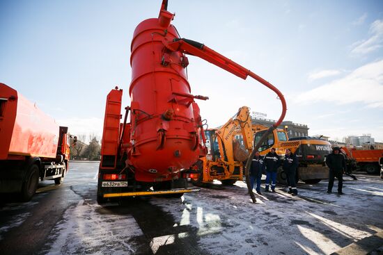 Municipal machinery parade in Russian cities