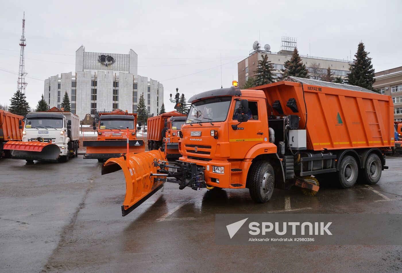 Municipal machinery parade in Russian cities