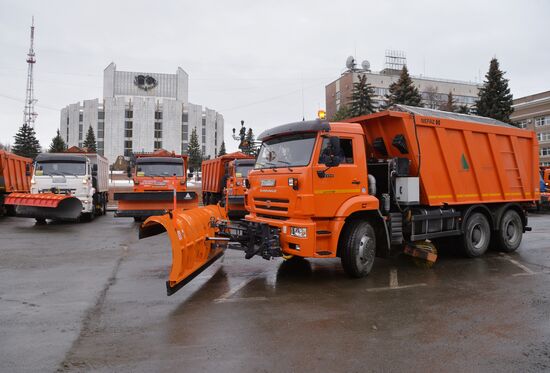 Municipal machinery parade in Russian cities