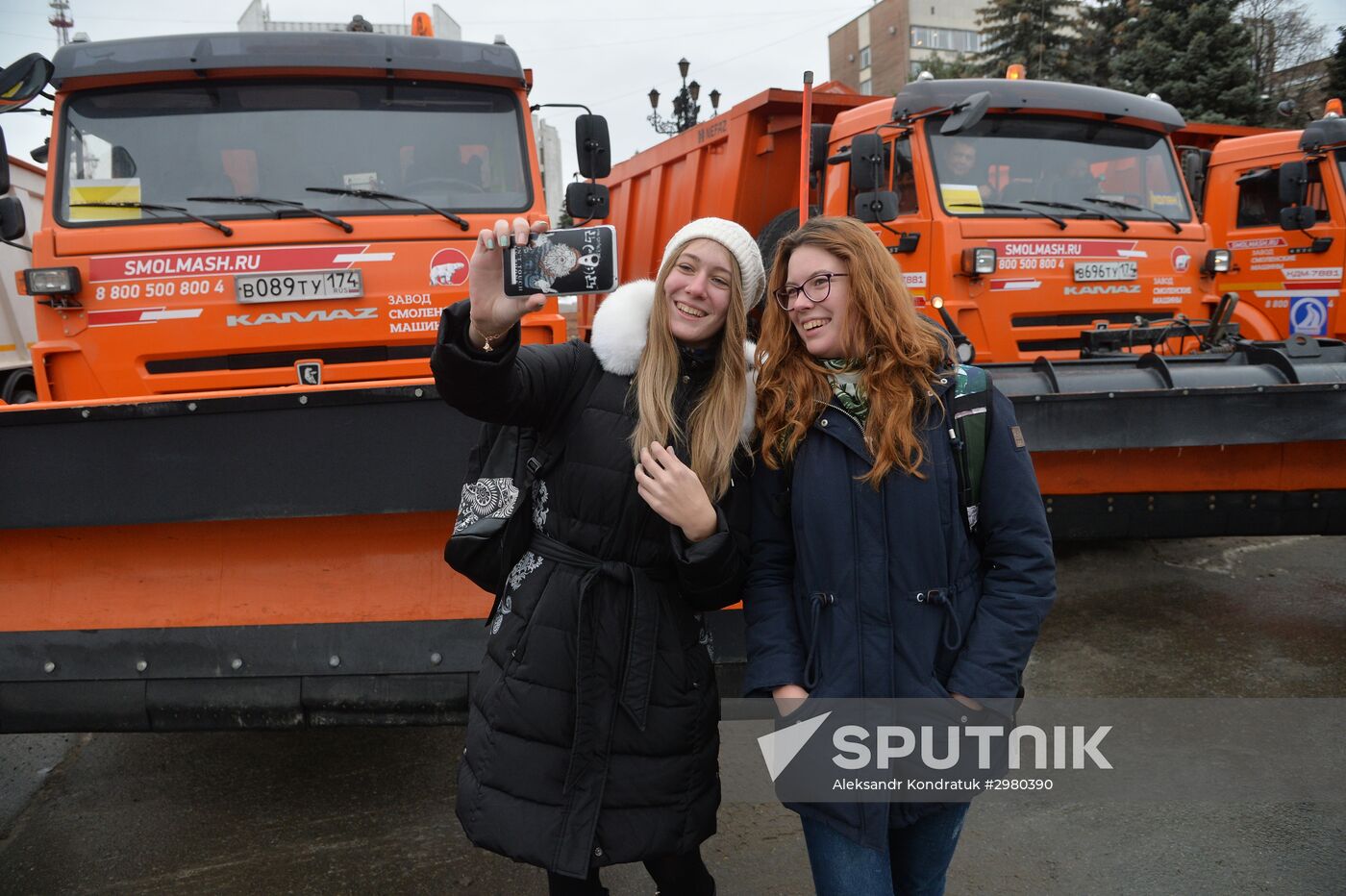 Municipal machinery parade in Russian cities