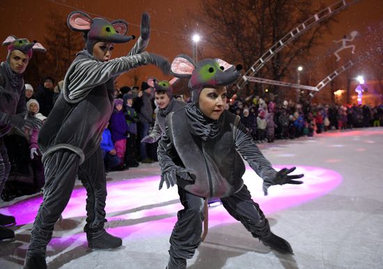 Skating rink opened in Moscow Hermitage Garden