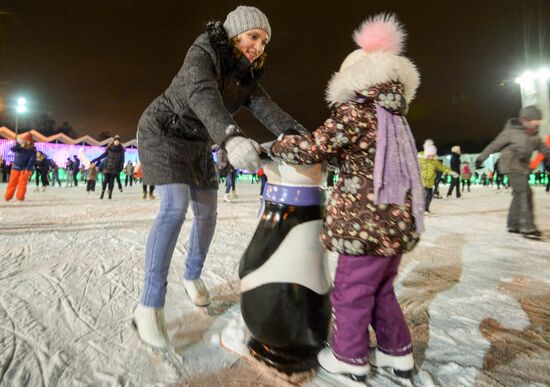 Lyod (Ice) skating rink opened in Sokolniki park