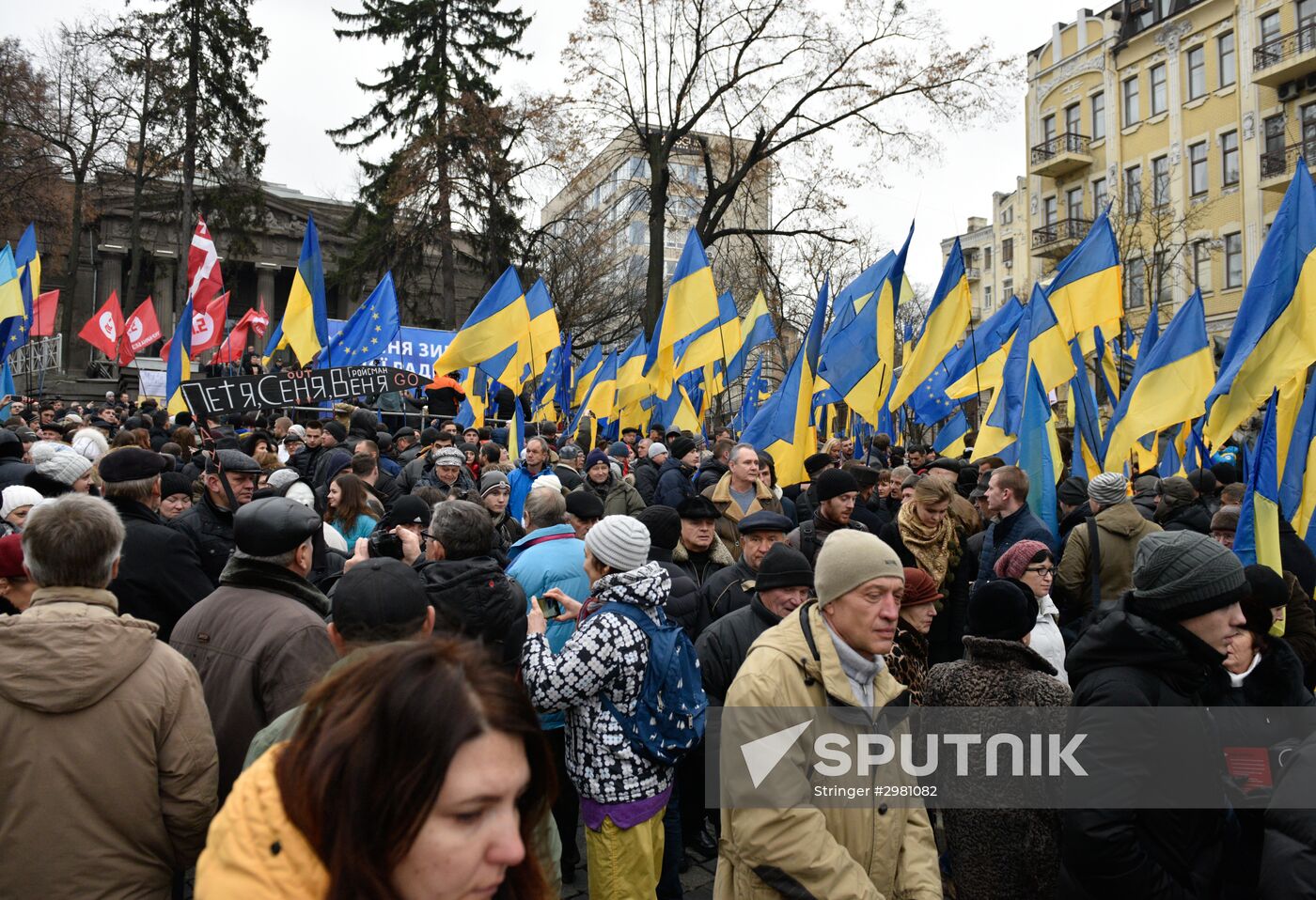 Open Rada protest rally in Kiev