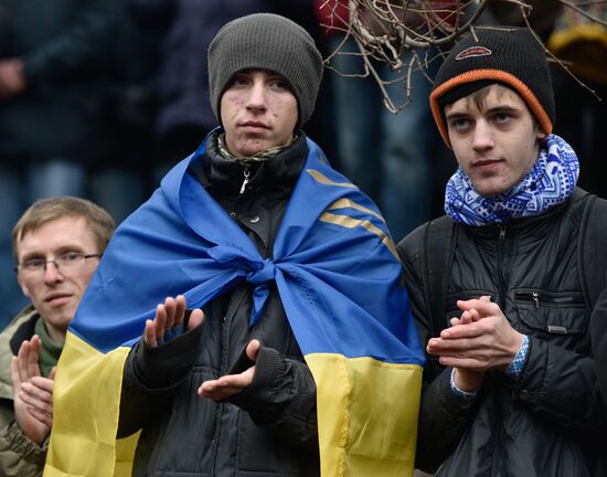 Open Rada protest rally in Kiev
