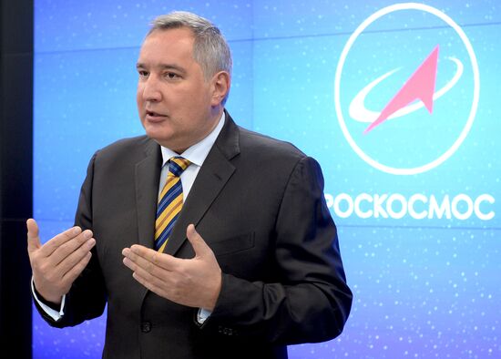 Russian Deputy Prime Minister Dmitry Rogozin awards winners of space technology competition