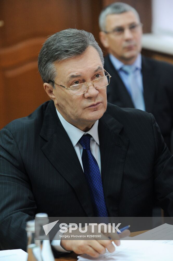 Viktor Yanukovych testifies via video link during trial into February 2014 unrest in Kiev