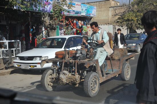 A driver in Bagram