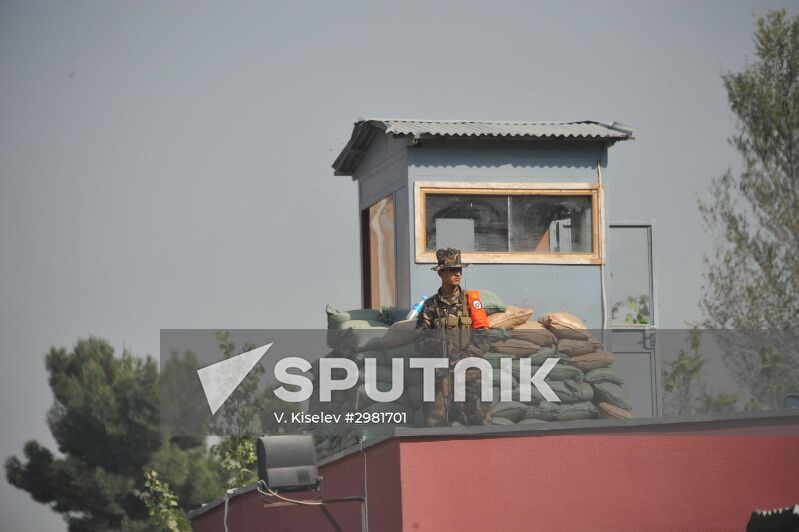 NATO military personnel in the center of Kabul