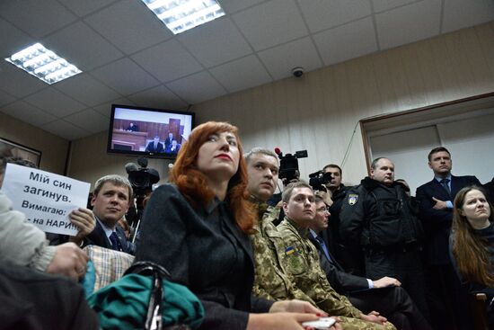 Viktor Yanukovych testifies via video link during trial into February 2014 unrest in Kiev