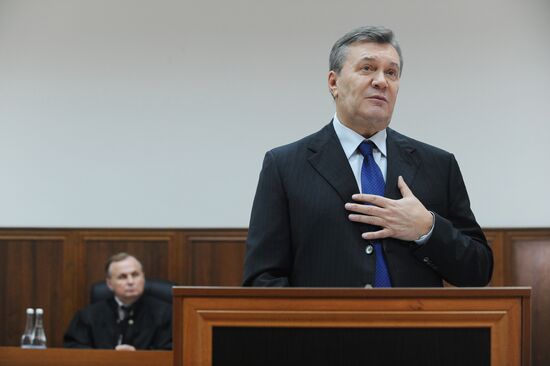 Viktor Yanukovych testifies via video link during trial into February 2014 unrest in Kiev