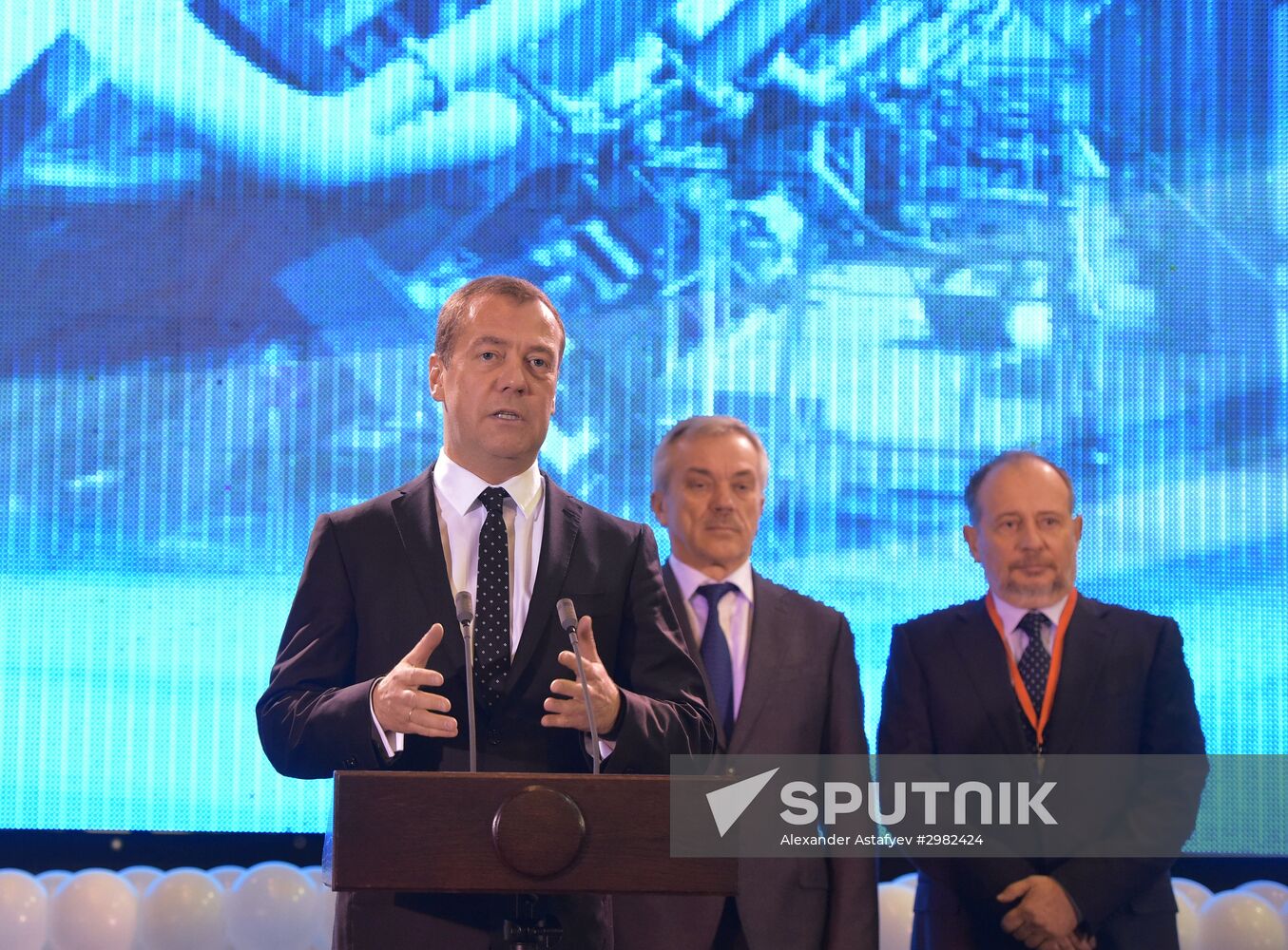 Russian Prime Minister Dmitry Medvedev visits Stoilensky Mining and Beneficiation Plant