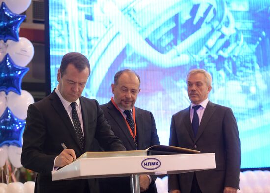 Russian Prime Minister Dmitry Medvedev visits Stoilensky Mining and Beneficiation Plant