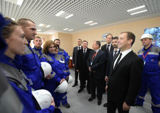 Russian Prime Minister Dmitry Medvedev visits Stoilensky Mining and Beneficiation Plant