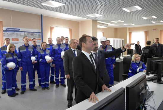 Russian Prime Minister Dmitry Medvedev visits Stoilensky Mining and Beneficiation Plant