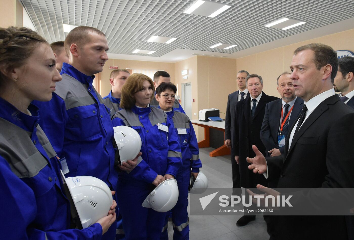 Russian Prime Minister Dmitry Medvedev visits Stoilensky Mining and Beneficiation Plant