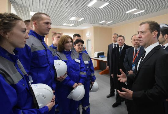 Russian Prime Minister Dmitry Medvedev visits Stoilensky Mining and Beneficiation Plant