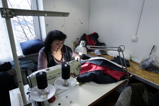 Uniform making workshop in Donetsk