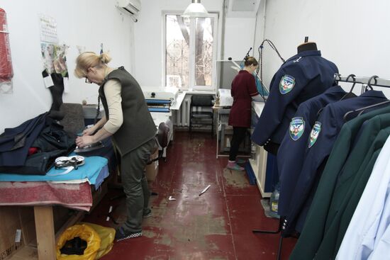 Uniform making workshop in Donetsk