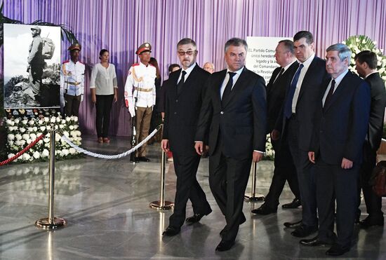 Russian delegation arrives for Fidel Castro's memorial ceremony