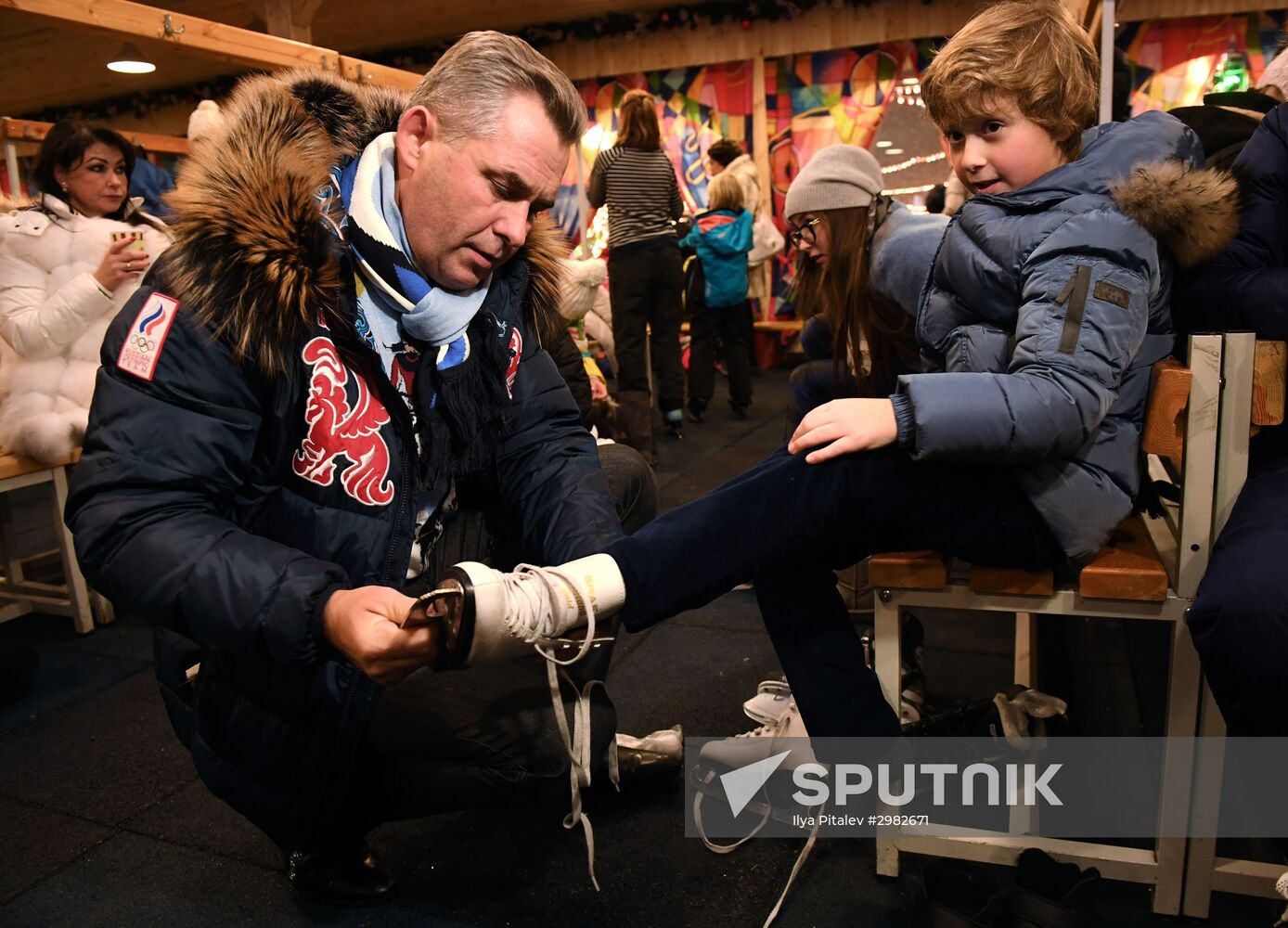 Opening of GUM Skating Rink on Red Square