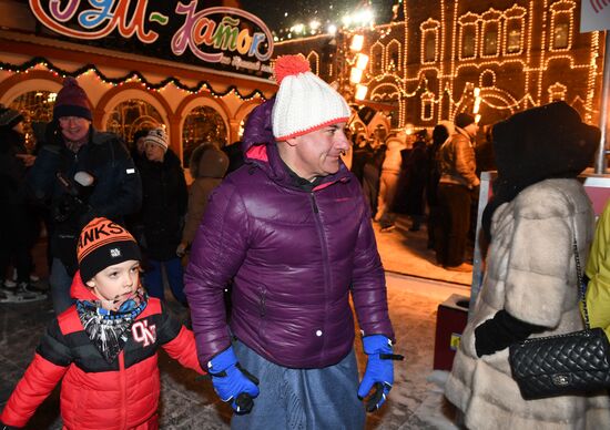 Opening of GUM Skating Rink on Red Square