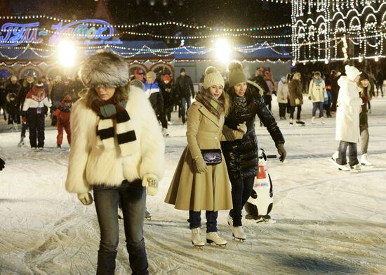 Opening of GUM Skating Rink on Red Square