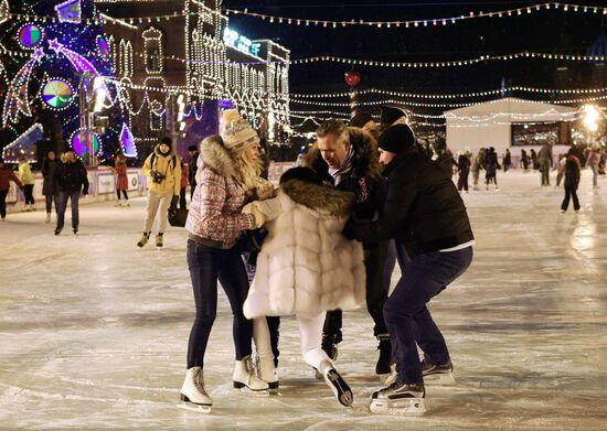 Opening of GUM Skating Rink on Red Square