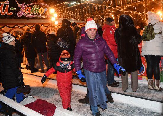 Opening of GUM Skating Rink on Red Square