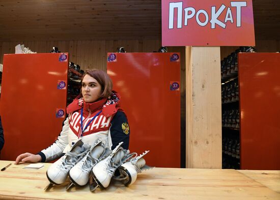 Opening of GUM Skating Rink on Red Square