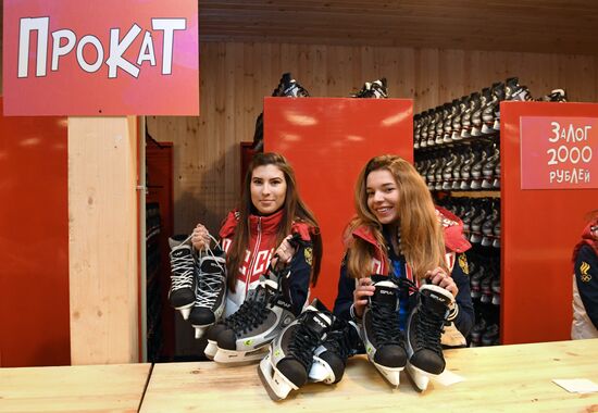 Opening of GUM Skating Rink on Red Square