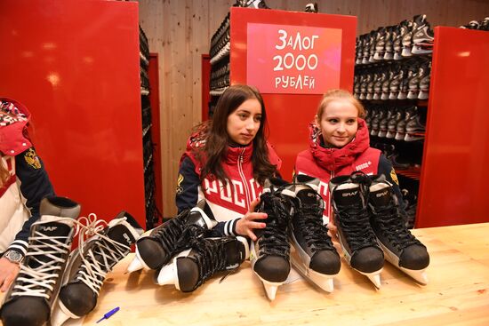 Opening of GUM Skating Rink on Red Square
