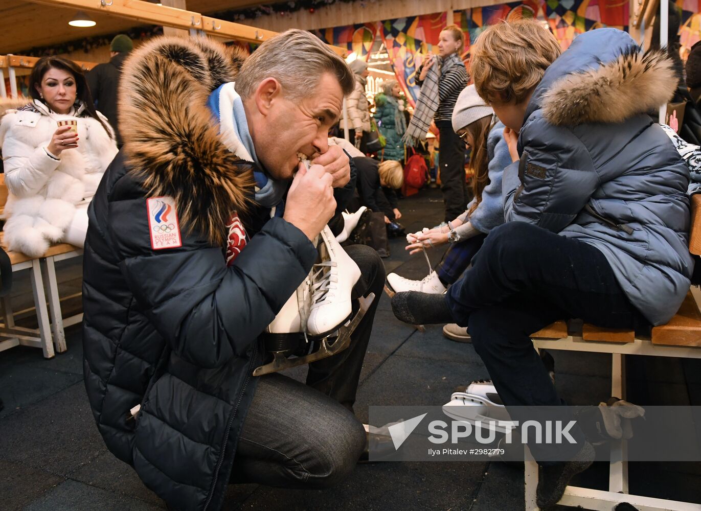 Opening of GUM Skating Rink on Red Square