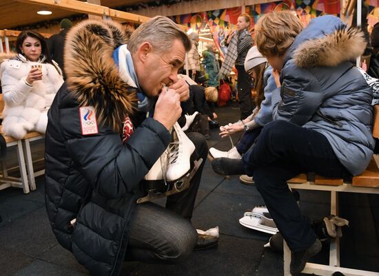 Opening of GUM Skating Rink on Red Square