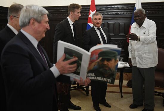 Russian delegation meets with leaders of Cuban Parliament