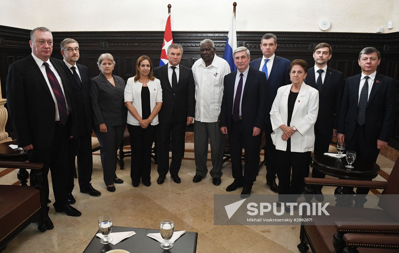 Russian delegation meets with leaders of Cuban Parliament