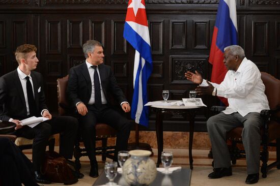 Russian delegation meets with leaders of Cuban Parliament