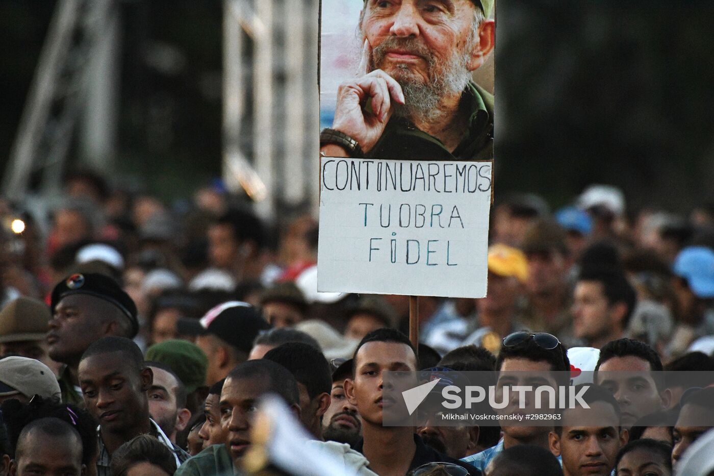 People gather to commemorate Fidel Castro in Havana