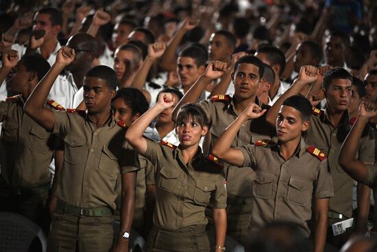 Fidel Castro commemoration rally in Havana