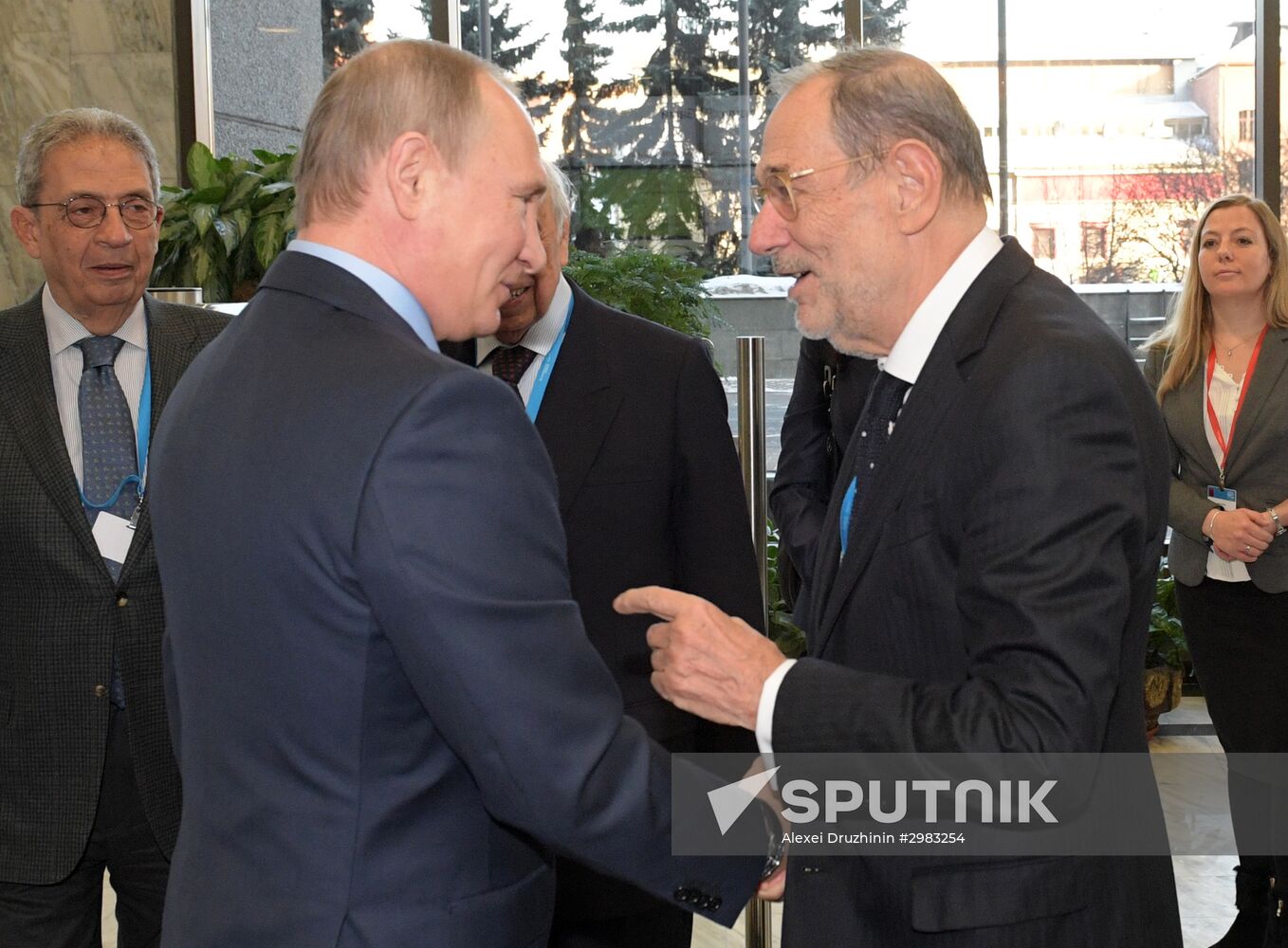 President Vladimir Putin takes part in Primakov Readings International Forum