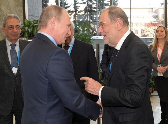 President Vladimir Putin takes part in Primakov Readings International Forum