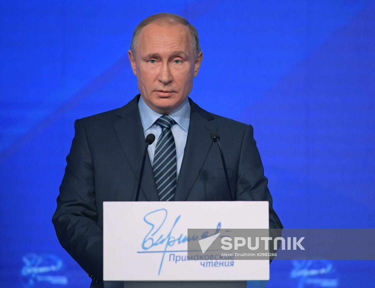 President Vladimir Putin takes part in Primakov Readings International Forum