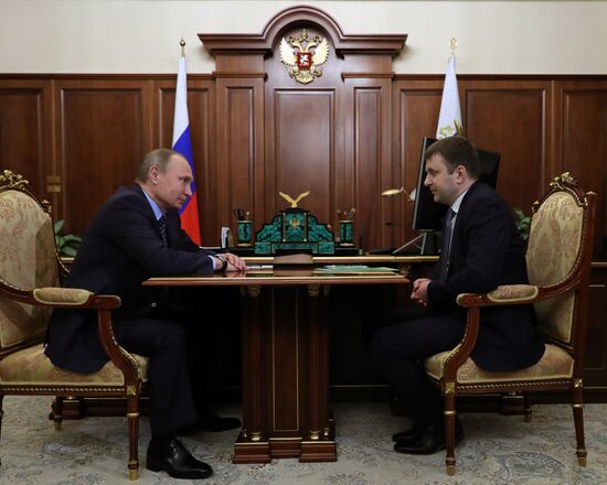 President Vladimir Putin's working meeting with Deputy Finance Minister Maxim Oreshkin