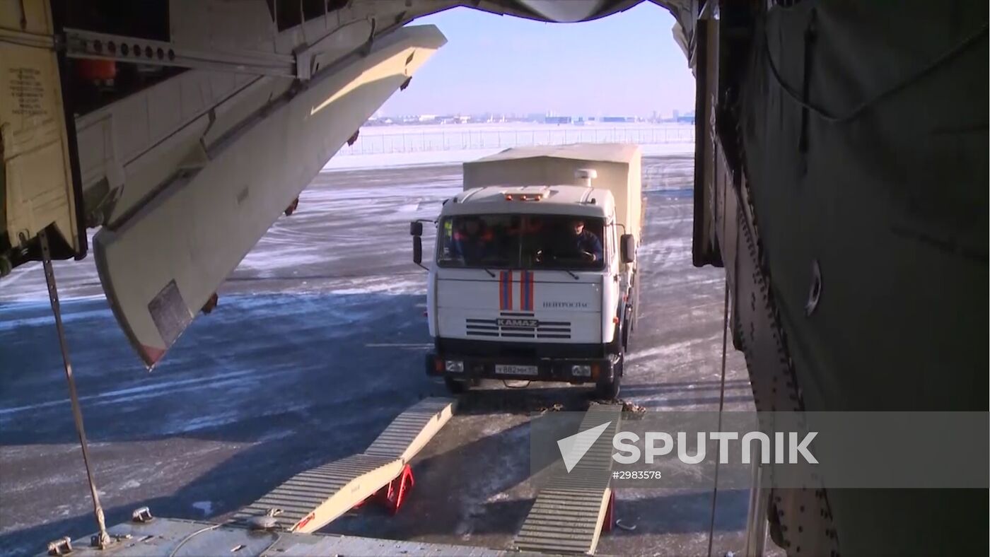 Aeromobile hospital loaded onto Russian Emergencies Ministry airplane bound for Syria