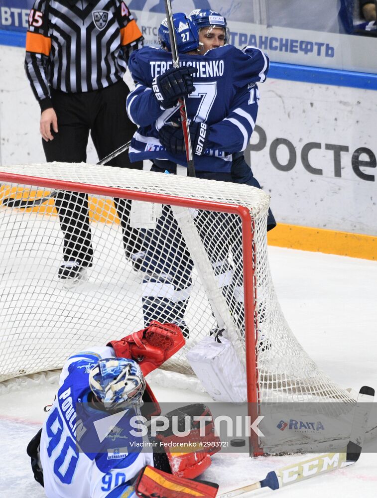 Kontinental Hockey League. Dynamo Moscow vs. Barys