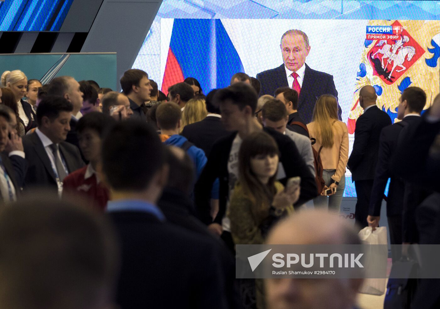 Live broadcast of Vladimir Putin's Annual Presidential Address to the Federal Assembly